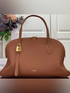 Fashionable Low Key Leather Duffel Tote